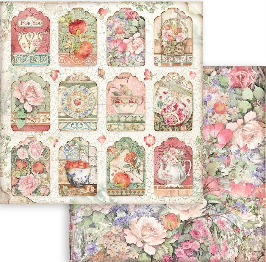 Colección de Papel Stamperia Doble Cara 12” x 12” - Casa Granada