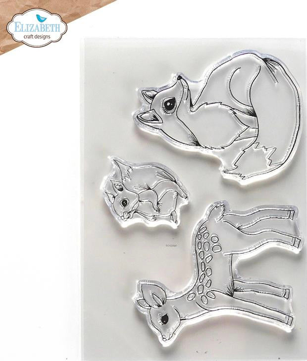 Elizabeth Craft Designs Woodland Critters stempelset
