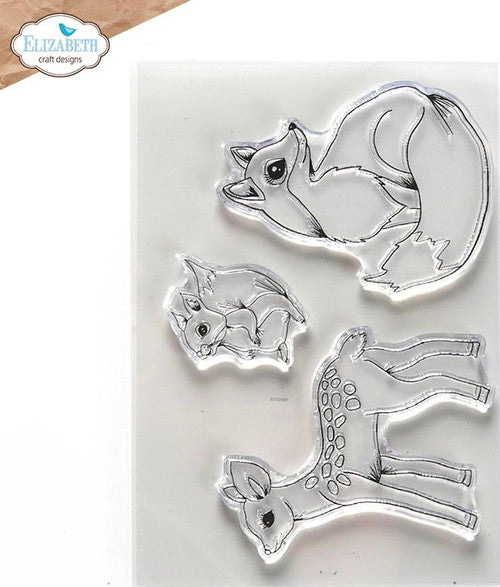 Elizabeth Craft Designs Woodland Critters stempelset