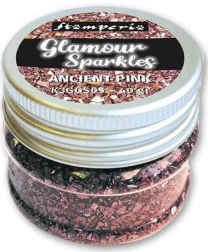 Stamperia Glamour Sparkles Rosa Antiguo