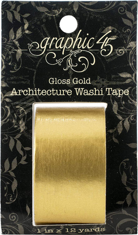 Graphic 45 Architecture Washi Tape - Gloss Gold