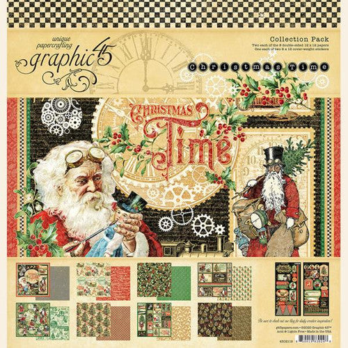 Paquete de colección Graphic 45 Christmas Time 12” x 12”