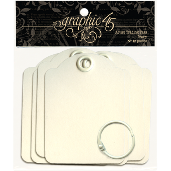 Graphic 45 Artist Trading Tags Ivory