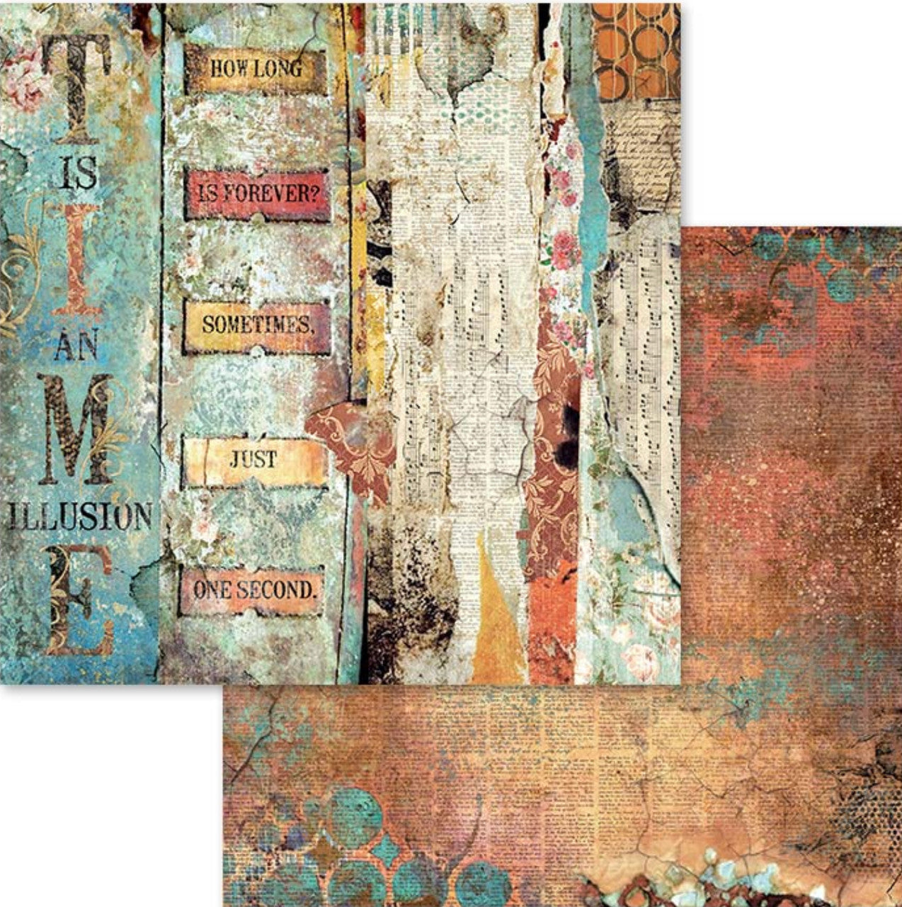 Stamperia Time Is An Illusion Paper Pack 12 x 12