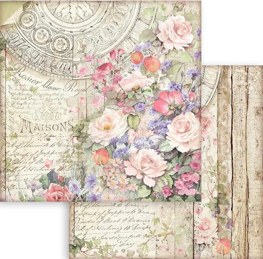 Colección de Papel Stamperia Doble Cara 12” x 12” - Casa Granada
