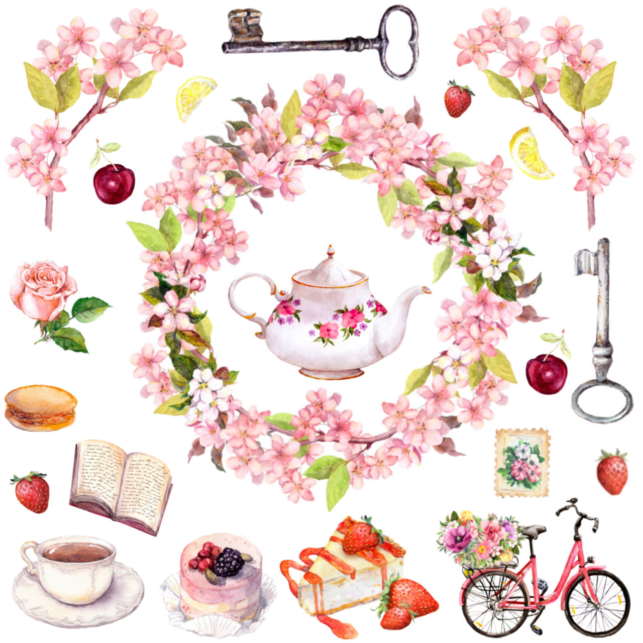 Kreative Kreations Botanical Tea Party 12” x 12” Paper Collection