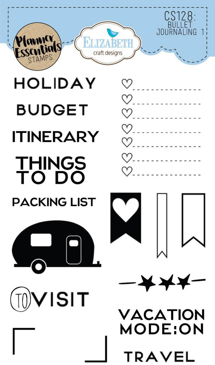 Elizabeth Craft Planner Essentials Stempels Maanden Bullet Journaling 1