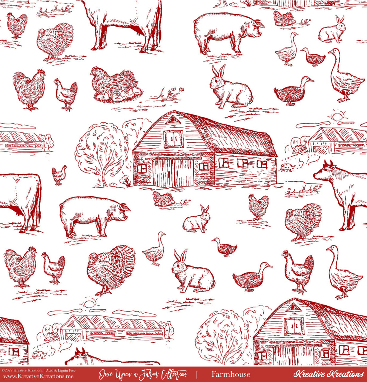 Kreative Kreations Once Upon a Farm 12” x 12” Paper Collection