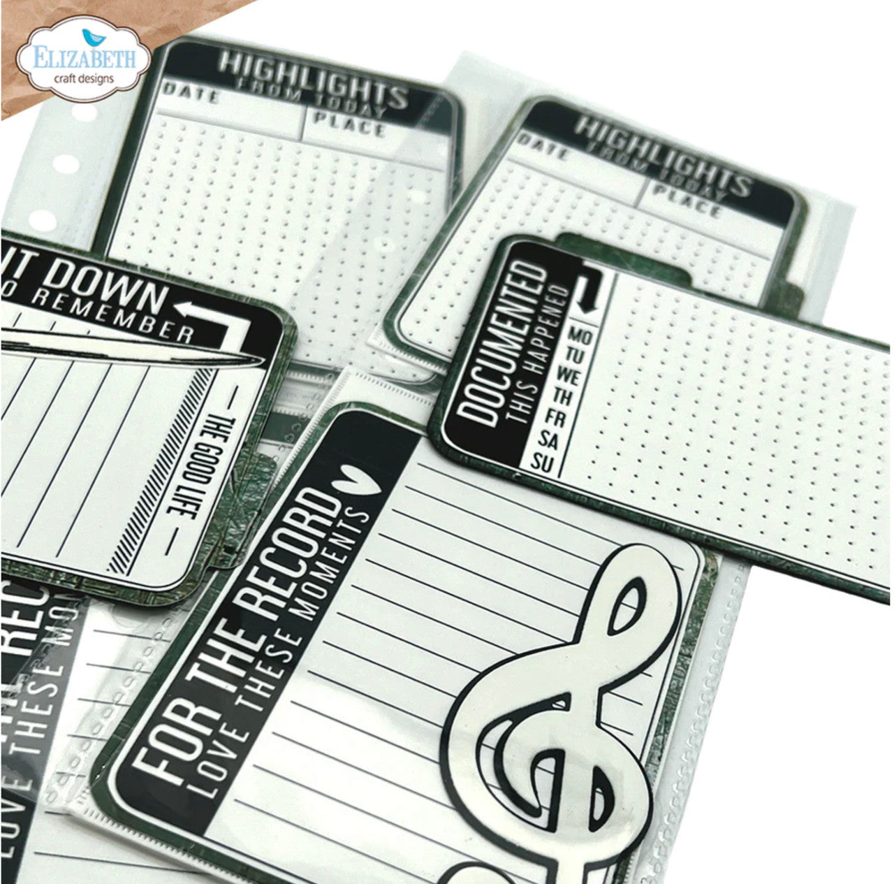 Elizabeth Craft Designs Library - Juego de troqueles para tarjetas de relleno de bolsillo