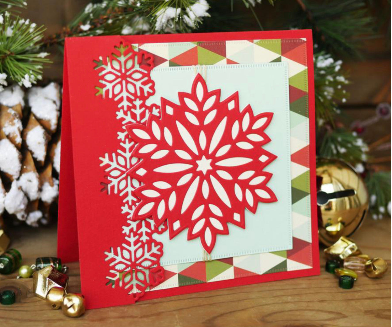 Elizabeth Craft Designs Juego de troqueles con borde de copo de nieve