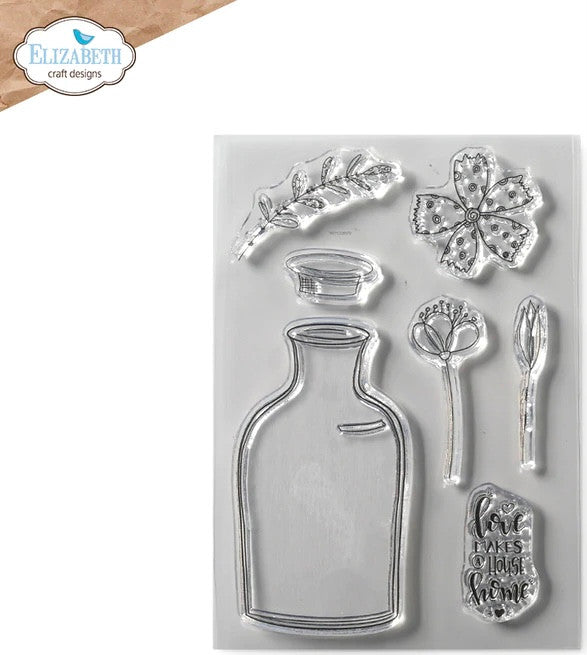 Elizabeth Craft Designs Love Makes A House Home Clear Stempelset