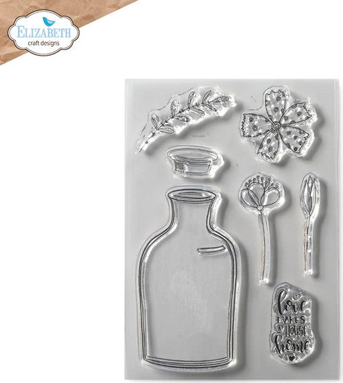 Elizabeth Craft Designs Love Makes A House Home Clear Stempelset
