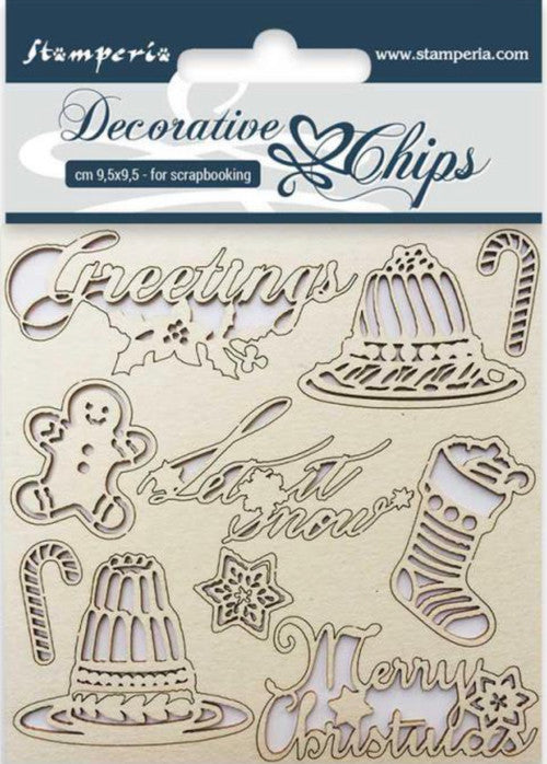 Stamperia Fichas Decorativas Clásicas Navidad