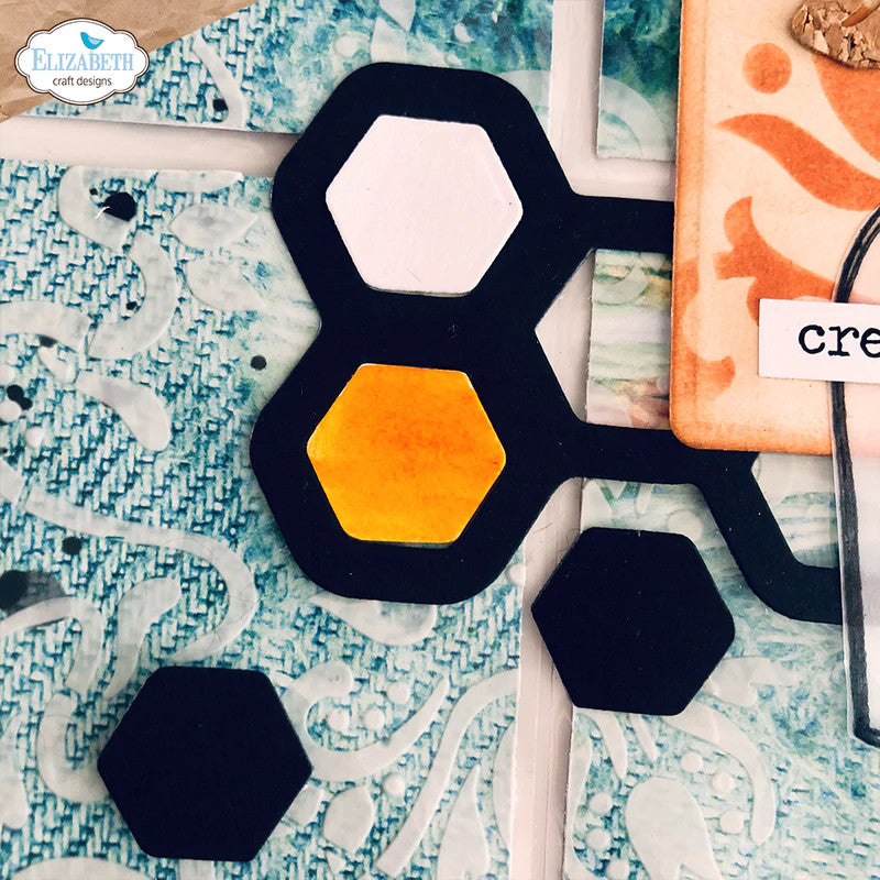 Elizabeth Craft Designs Juego de troqueles de metal en forma de panal