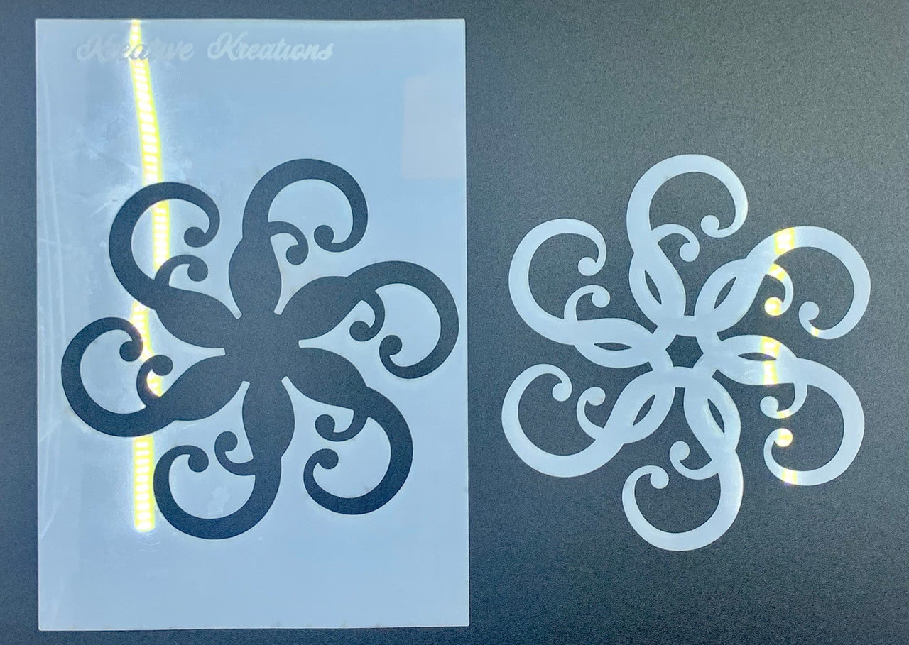 Caleidoscopio Remolinos Plantilla + Máscara de 4" x 6"