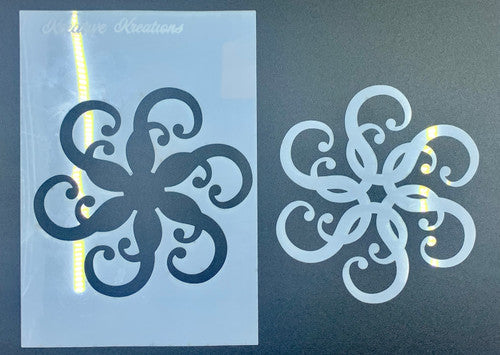 Caleidoscopio Remolinos Plantilla + Máscara de 4" x 6"
