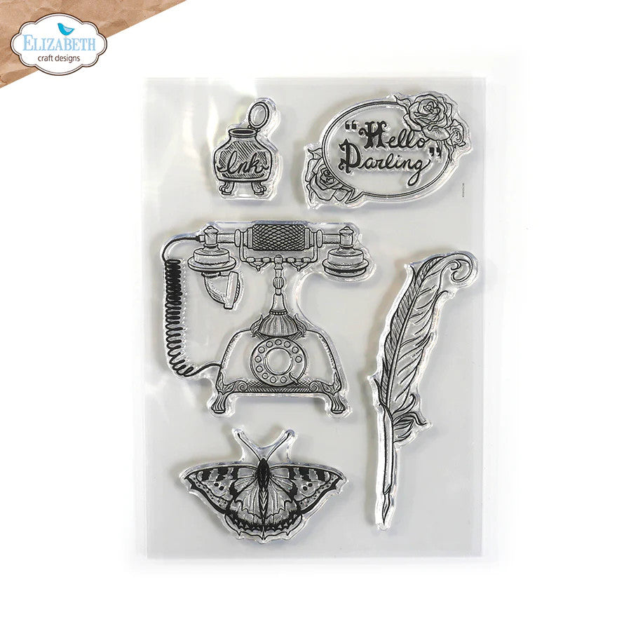 Elizabeth Craft Designs Hello Darling-stempelset CS281