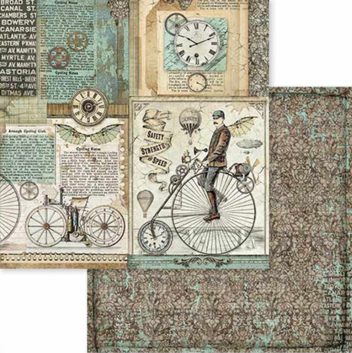 Stamperia Voyages Fantastiques-papierpakket 8 "x 8"