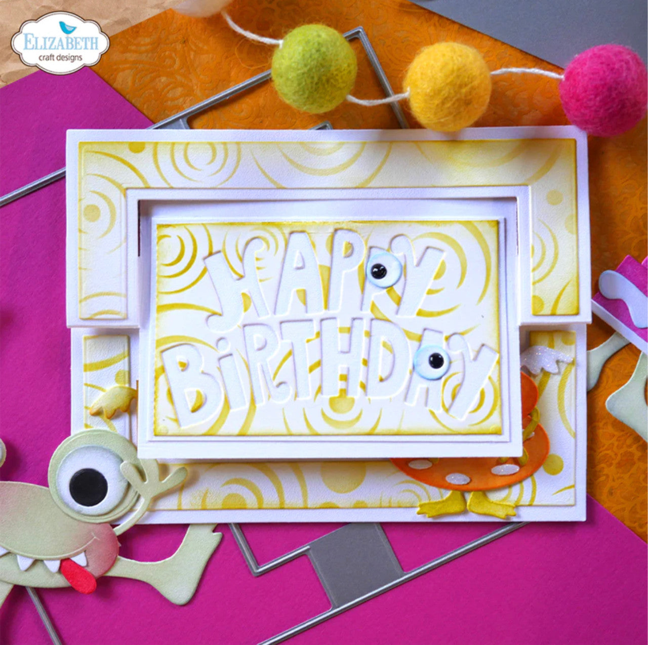 Elizabeth Craft Designs Juego de troqueles para tarjetas de cumpleaños