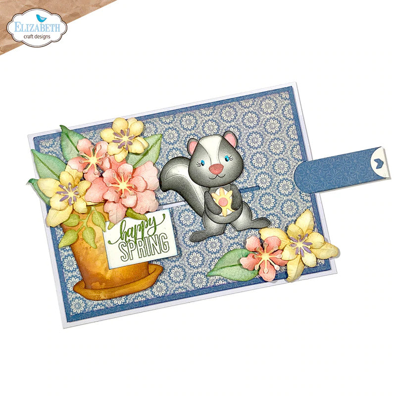 Elizabeth Craft Designs Florals 16 stempelset