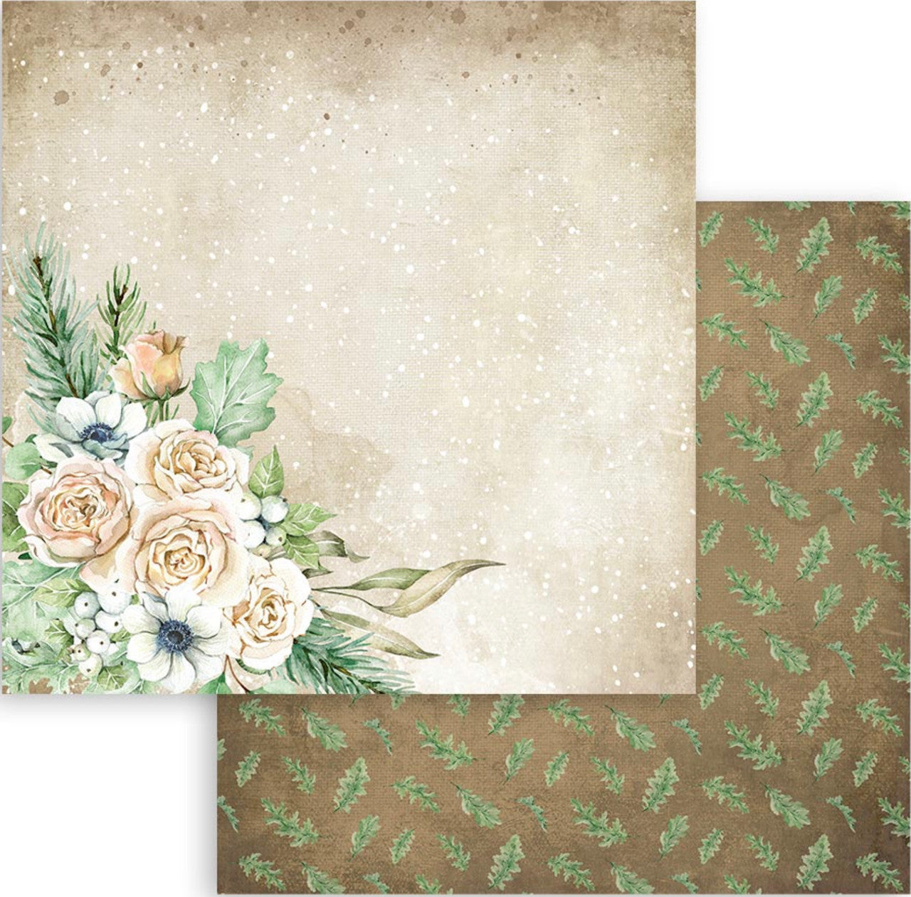 Colección Romántica Stamperia - Colección de papel Acogedor Invierno de 12" x 12"