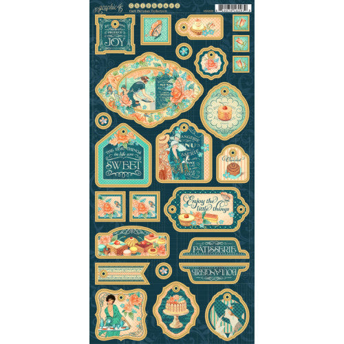 Graphic 45 Cafe Parisian Chipboard