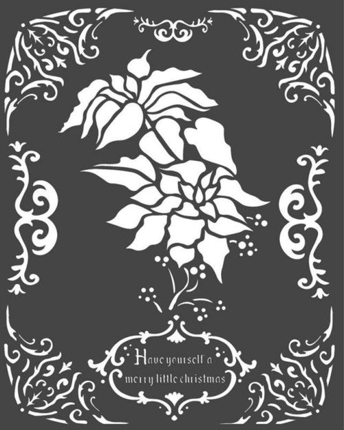 Stamperia dikke stencil poinsettia