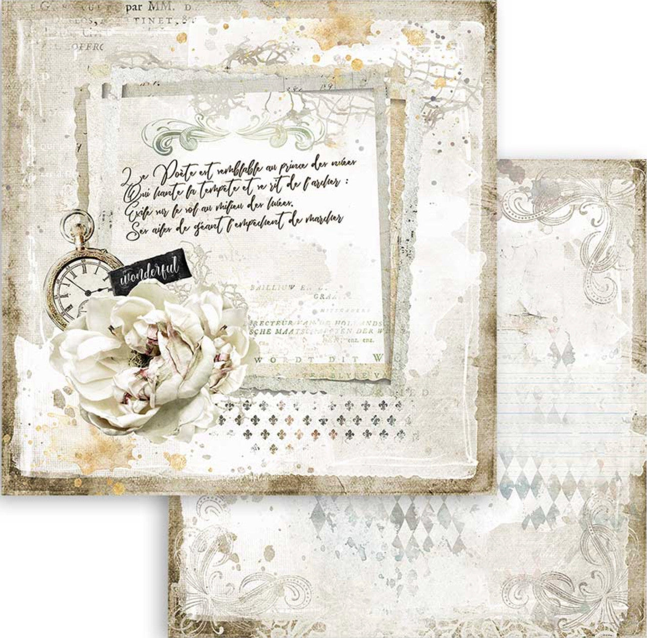 Stamperia Romantic Journal 12” x 12” Paper Collection