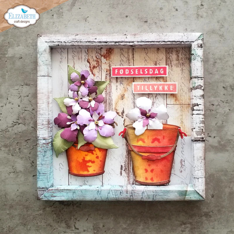 Elizabeth Craft Designs Juego de troqueles para maceta/cubo