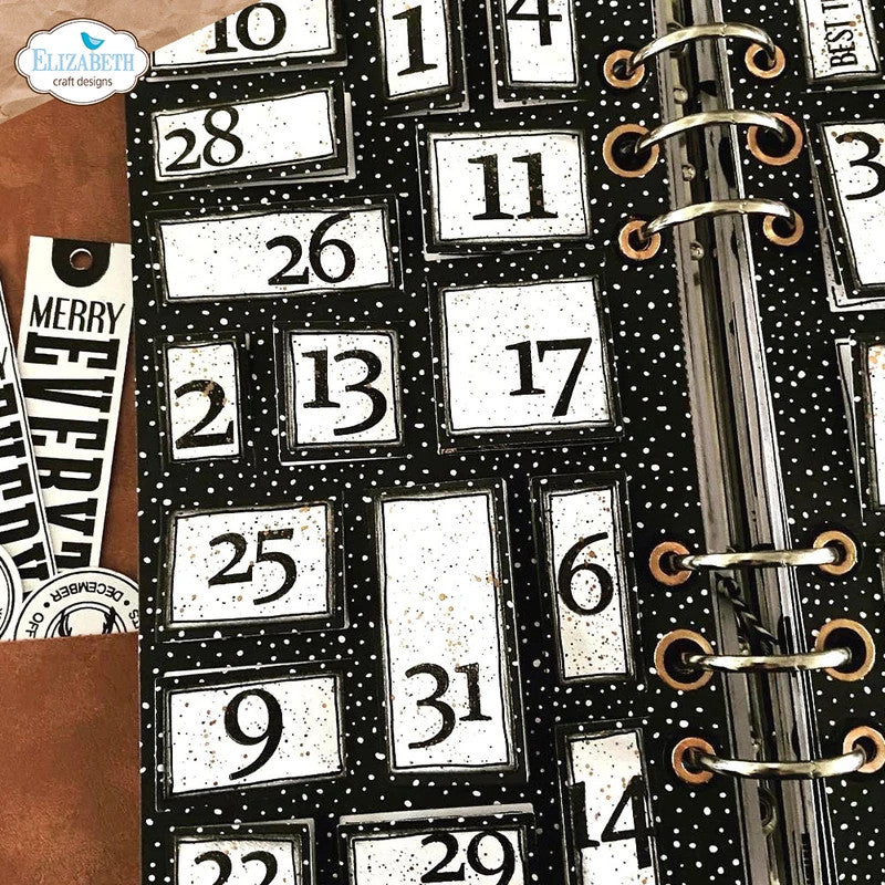 Elizabeth Craft Designs Calendar Numbers Stamp Set