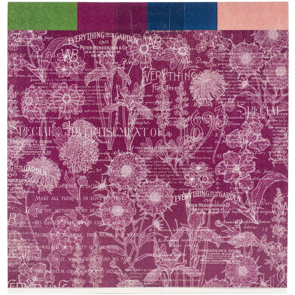 Graphic 45 Blossom 12” x 12” Patterns and Solids Paper Pad