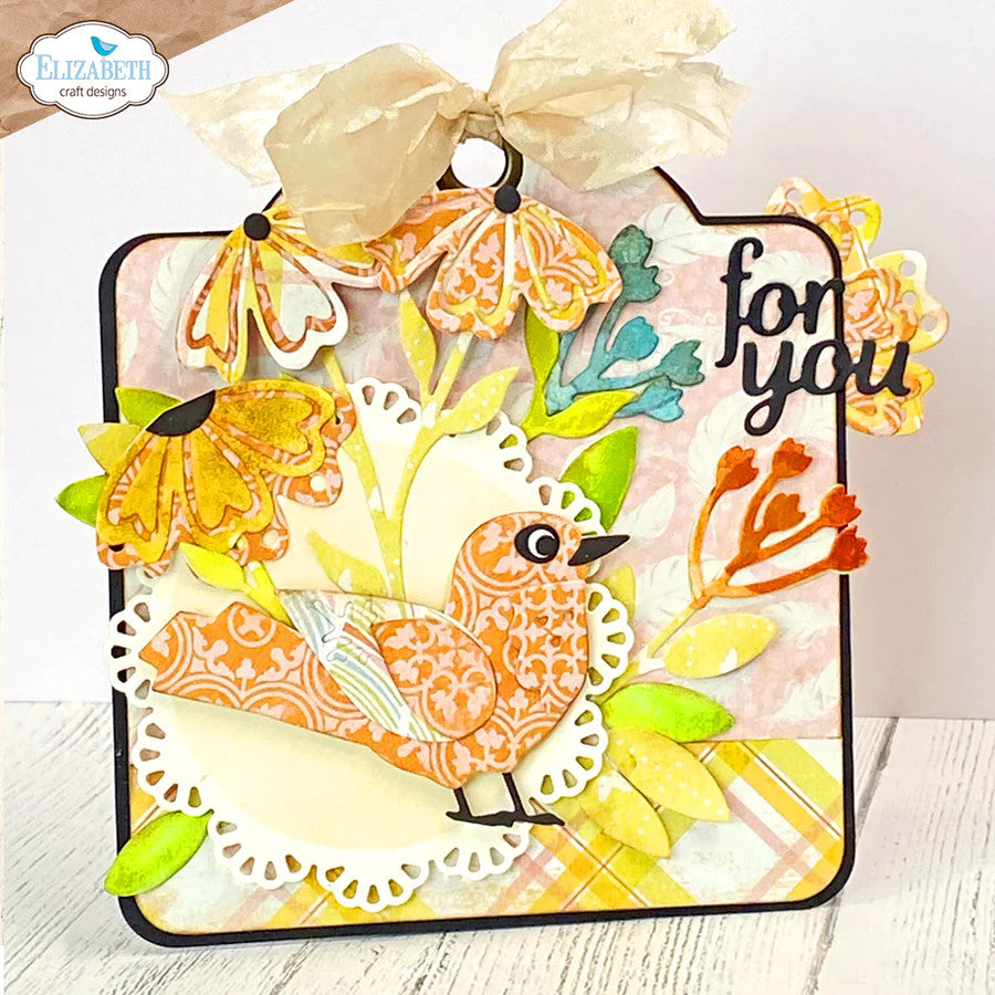 Elizabeth Craft Designs Juego de troqueles de flores divertidas Everyday Elements