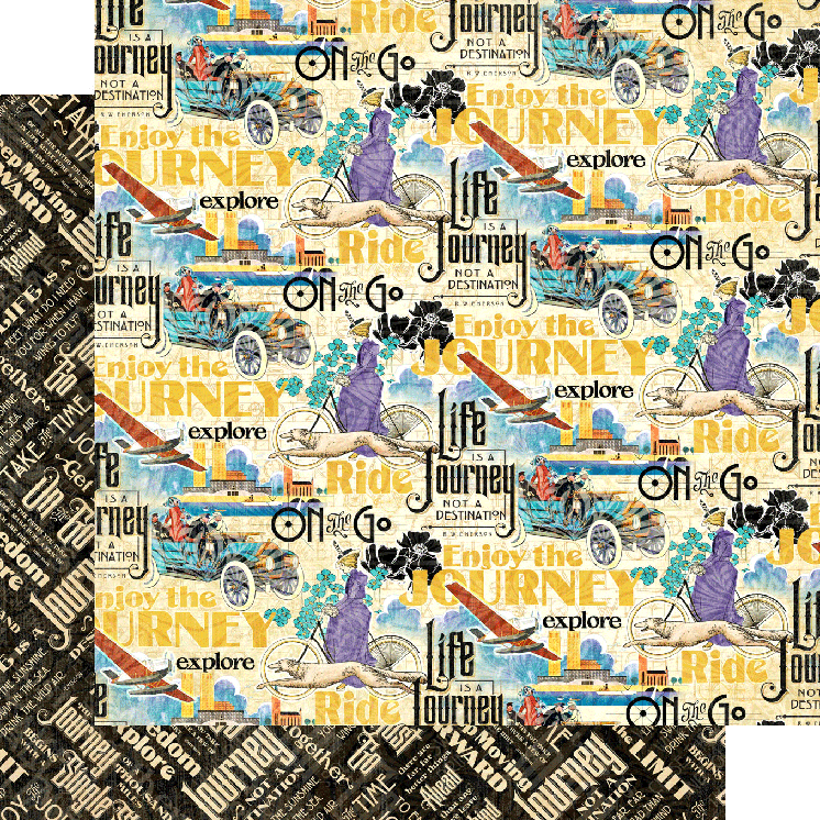Paquete de colección Graphic 45 Life's a Journey 12" x 12"