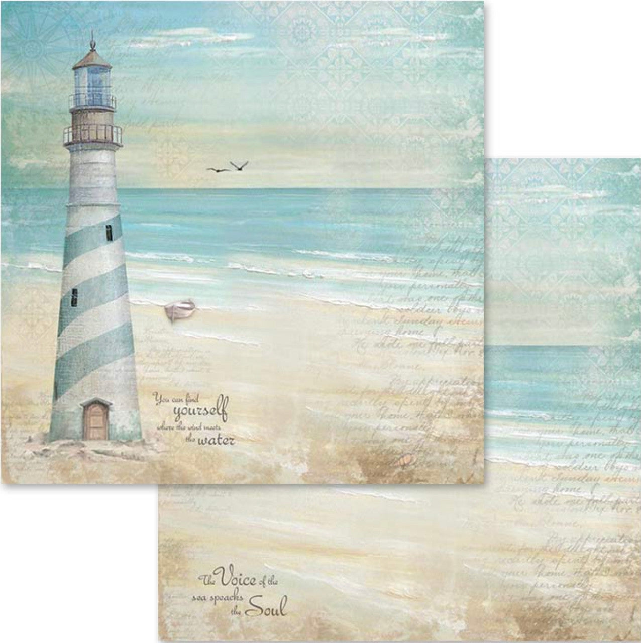 Paquete de papel Stamperia Sea Land 12" x 12"