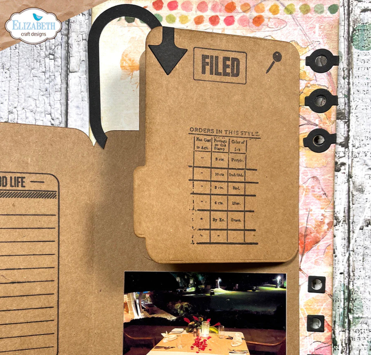 Elizabeth Craft Designs Inkt Met Journaling Cards Stempelset