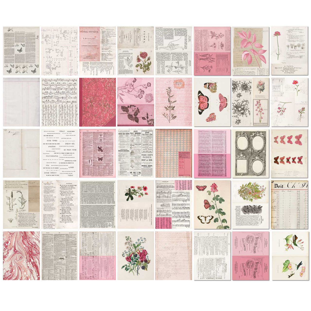 49 and Market Color Swatch Blossom Collage Sheets