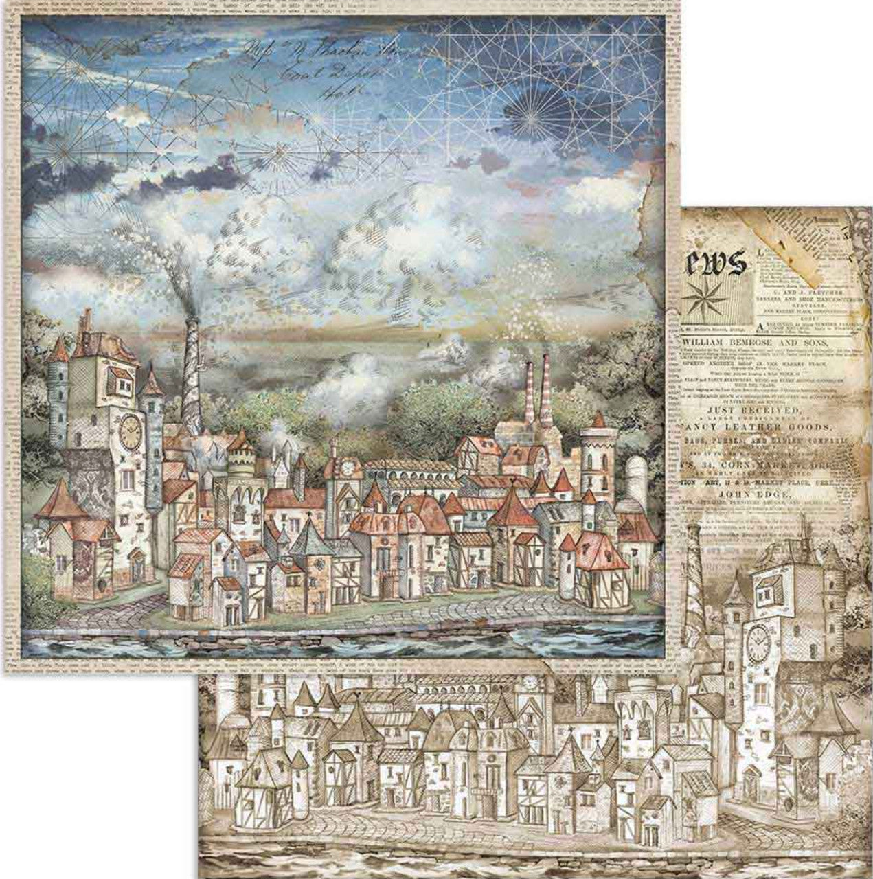 Stamperia Sir Vagabond Paquete de papel de 12" x 12"