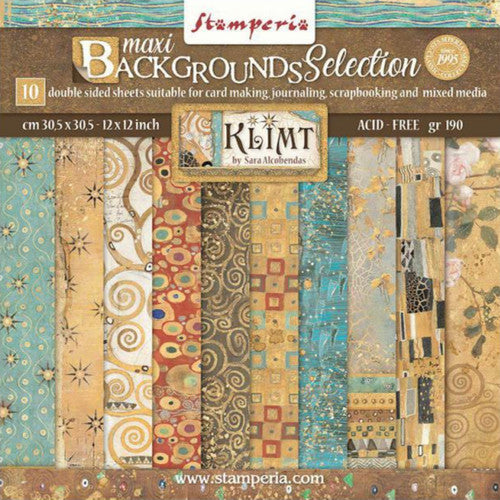 Stamperia (30 x 30 cm) Dubbelzijdig achtergrondpapierpakket - Klimt