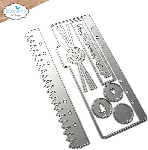 Elizabeth Craft Designs Planner Essentials 54: Juego de troqueles de metal de página 2 con media pestaña