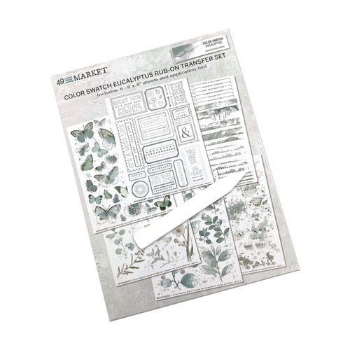 49 and Market Color Swatch Eucalyptus Rub-On Transfer Set
