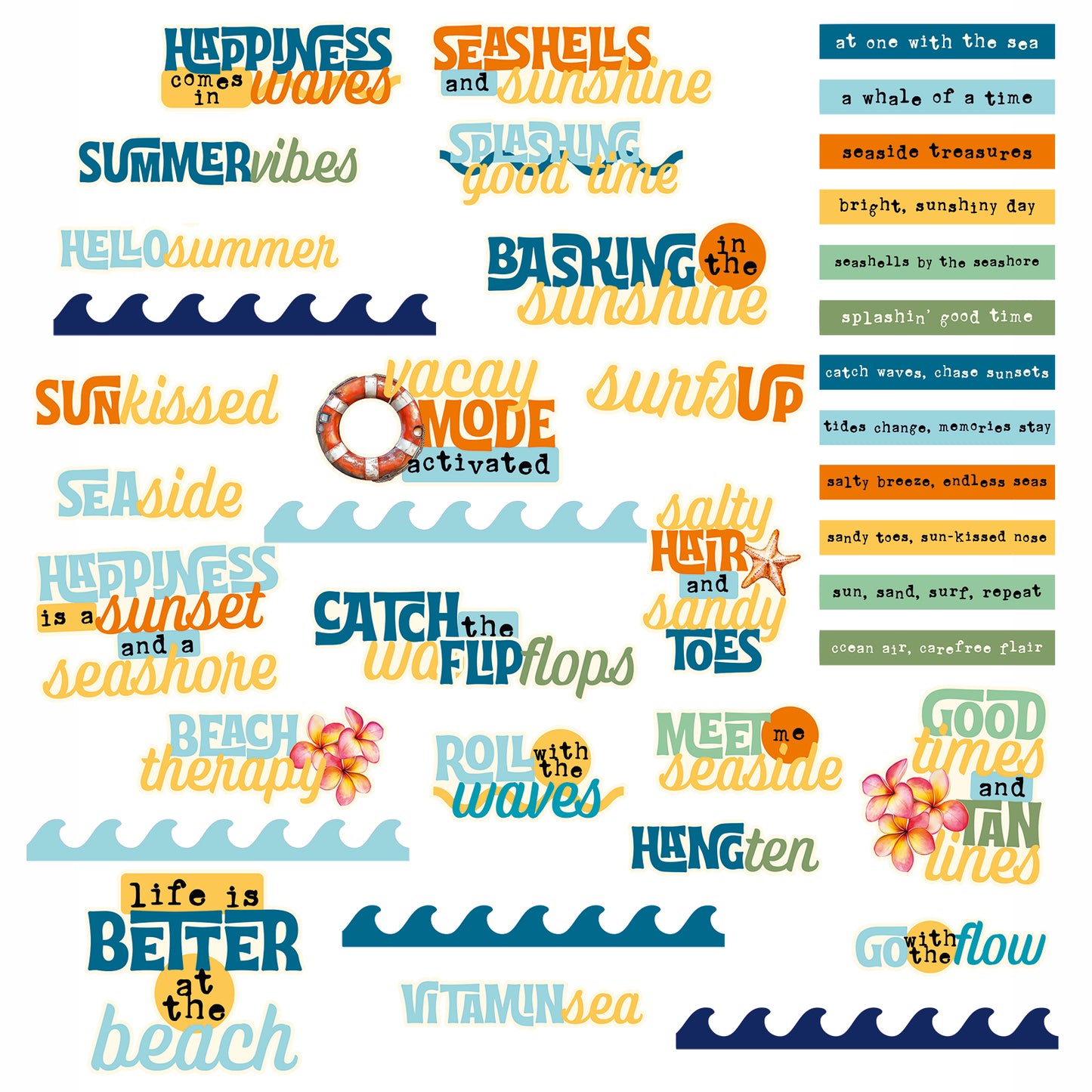 49 & Market Beach Vibes Chipboard Set