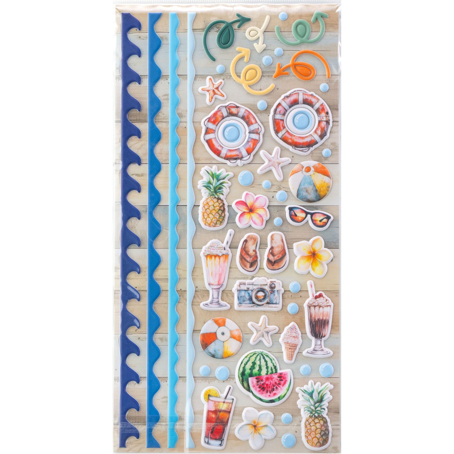 49 & Market Beach Vibes Puffy Stickers