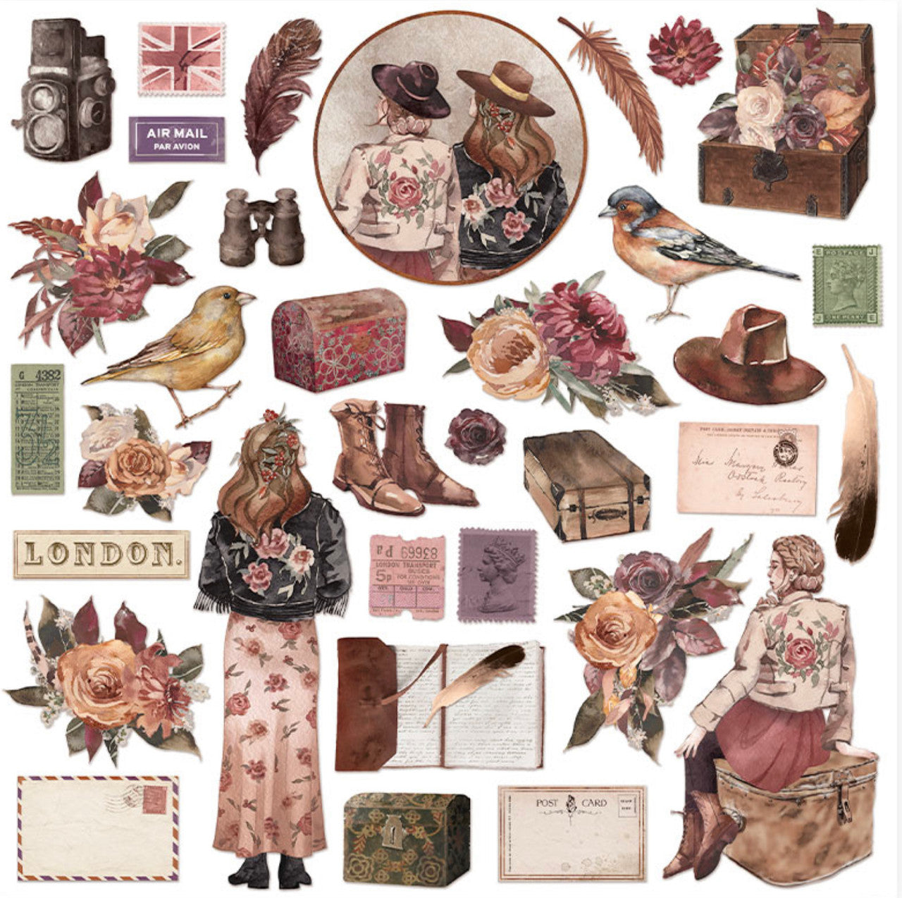 Colección Romántica Stamperia - Colección de papel Our Way 12" x 12"