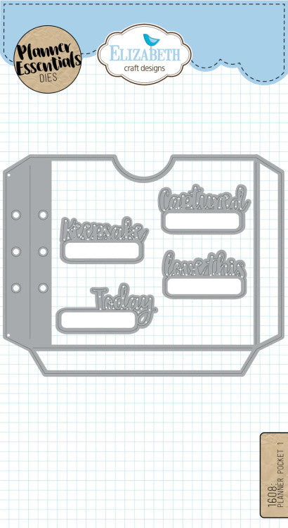 Elizabeth Craft Designs Planner Pocket 1 Die Set 1608
