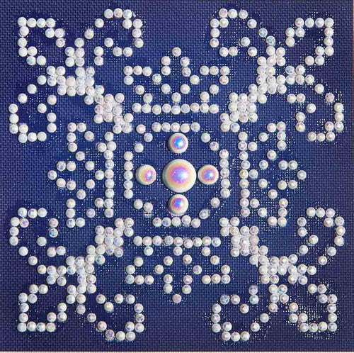 Diamante Dotz Blanco sobre Azul