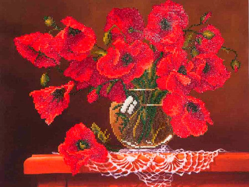 Diamond Dotz Red Poppies - Kreative Kreations