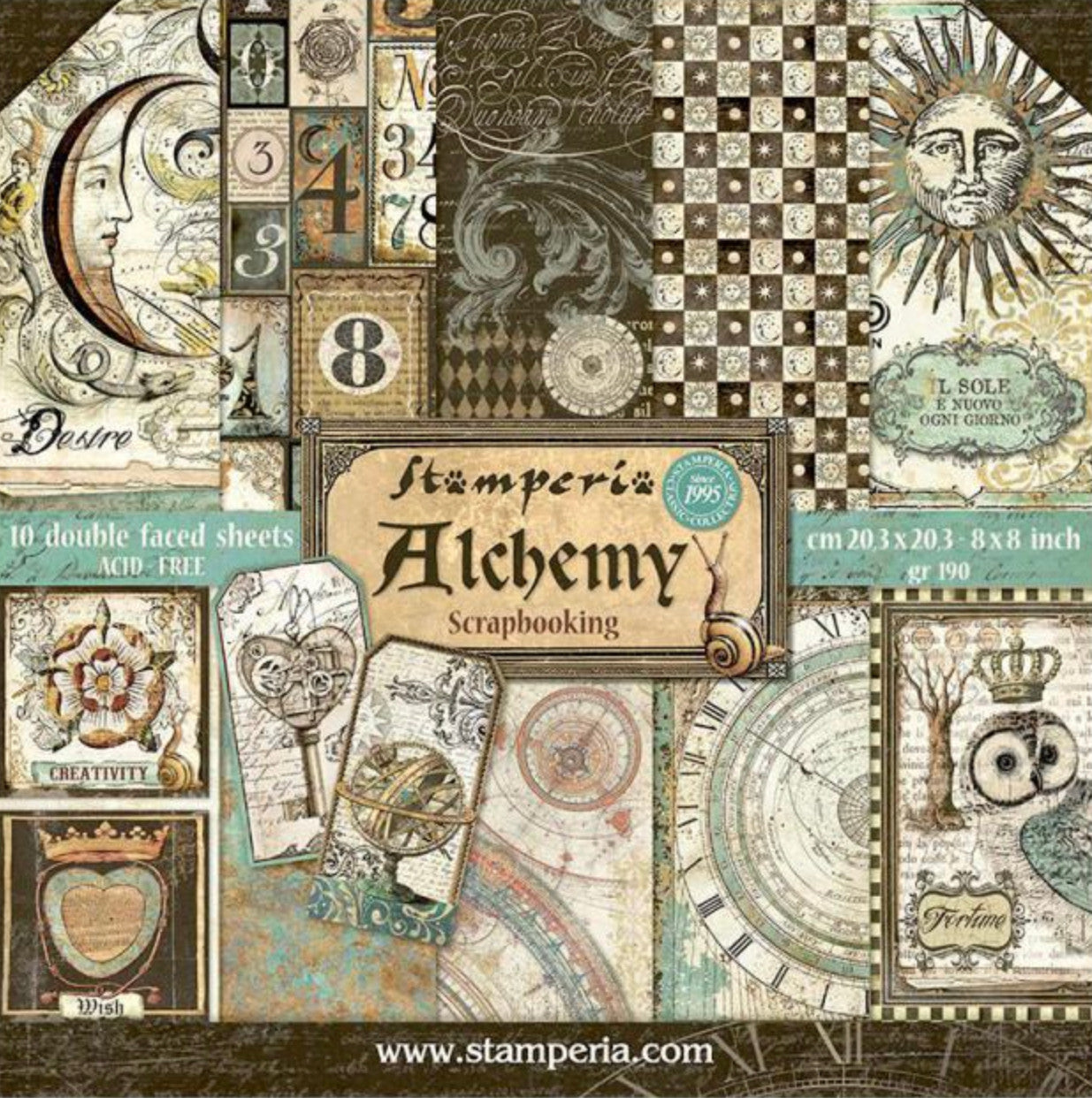 Stamperia Alchemy-papierpakket 8 "x 8"