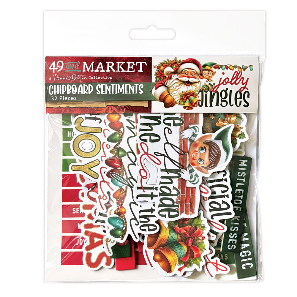 49 & Market Jolly Jingles Chipboard Set