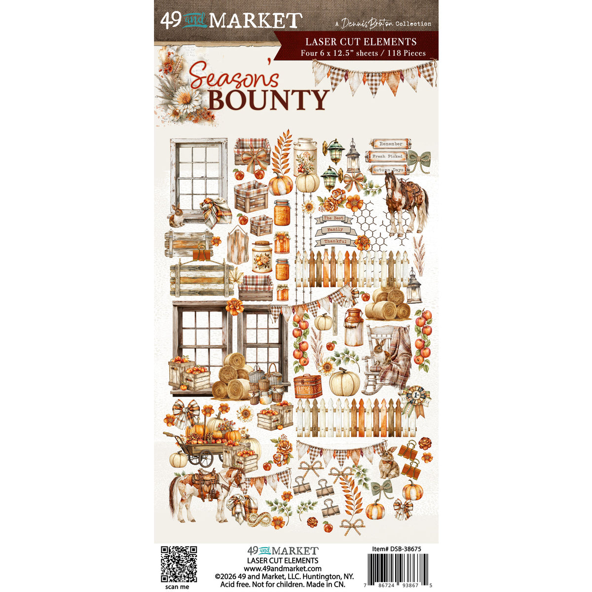 49 & Market Season's Bounty Laser Cut Elements