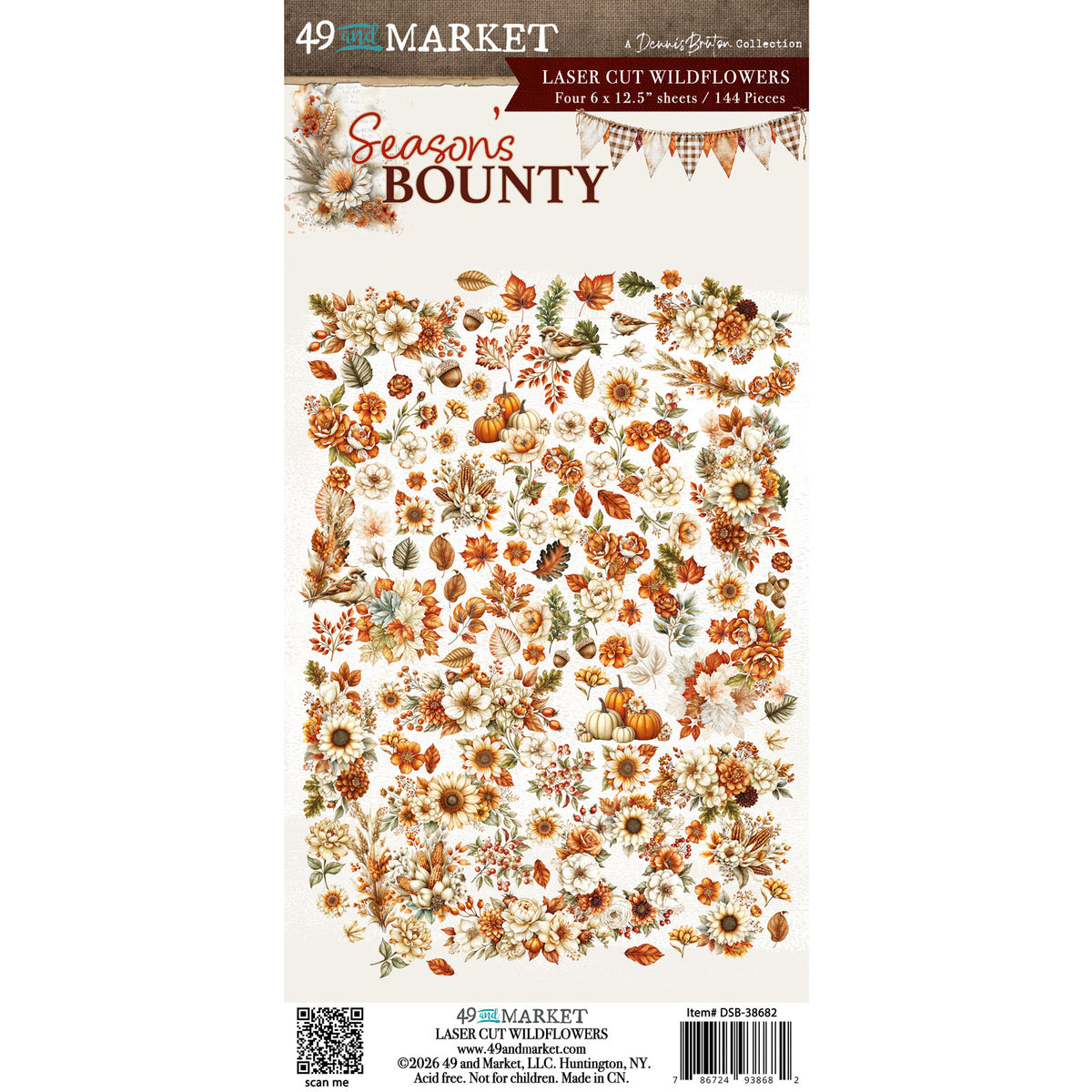 49 & Market Season's Bounty Laser Cut Wildflowers